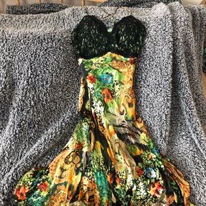 Women’s silk sweetheart dress cocktail formal gown